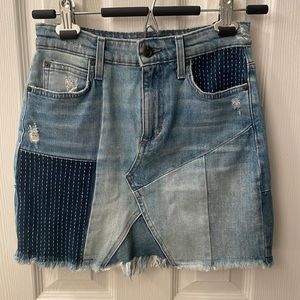 Adorable patchwork denim skirt